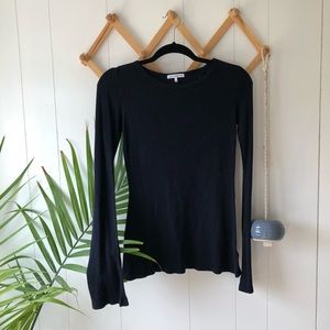 James Perse Ribbed Long Sleeve Top